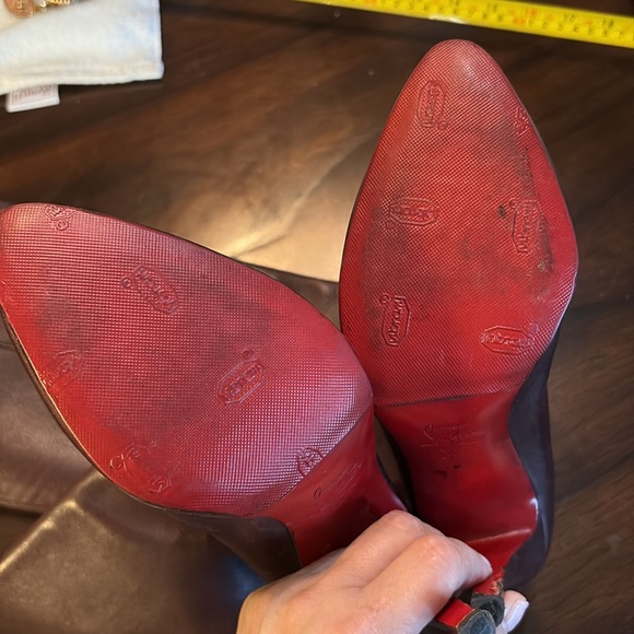 Christian Loubaton Cordovan Knee-High Leather in&out Back Zipper Stiletto Boots - Picture 9 of 14